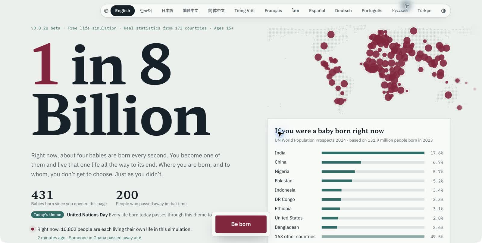1 in 8 Billion — official gameplay screenshot